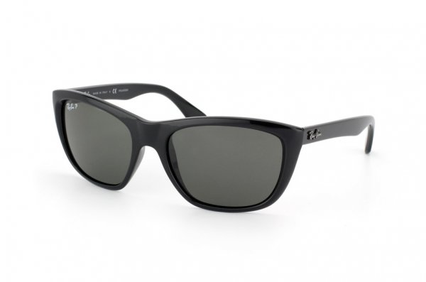   Ray-Ban Highstreet RB4154-601-58 Black / Natural Green Polarized