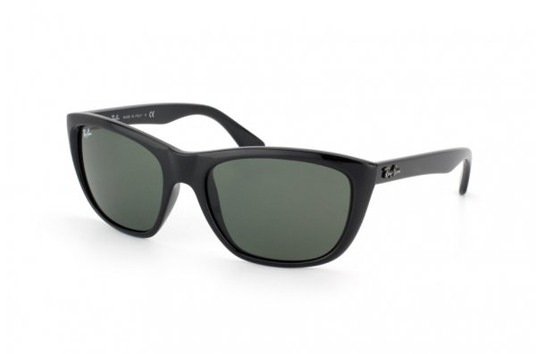  Ray-Ban Highstreet RB4154-601 Black/Natural Green (G-15XLT)