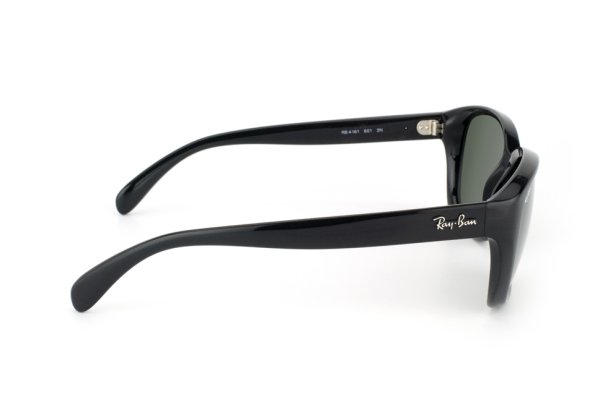   Ray-Ban Highstreet RB4161-601 Black | Natural Green (G-15 XLT)
