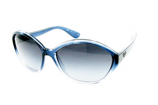   Ray-Ban Highstreet RB4164-822-8G Blue Faded Transparent/Gradient Blue | APX Gradient Grey