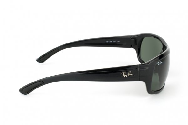   Ray-Ban Highstreet RB4166-601 Black | Natural Green (G-15 XLT)