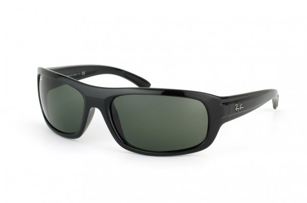   Ray-Ban Highstreet RB4166-601 Black | Natural Green (G-15 XLT)