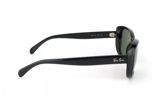   Ray-Ban Highstreet RB4174-601 Black/Natural Green (G-15XLT)