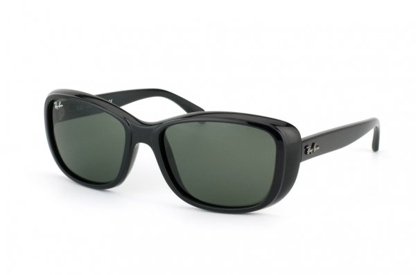   Ray-Ban Highstreet RB4174-601 Black/Natural Green (G-15XLT)
