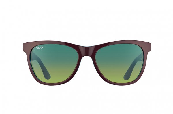 Sunglasses Ray-Ban Highstreet RB4184-6114-3M Top Bordò On Transparent Green | Green Gradient