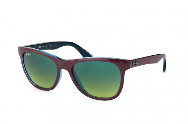 Sunglasses Ray-Ban Highstreet RB4184-6114-3M Top Bordò On Transparent Green | Green Gradient
