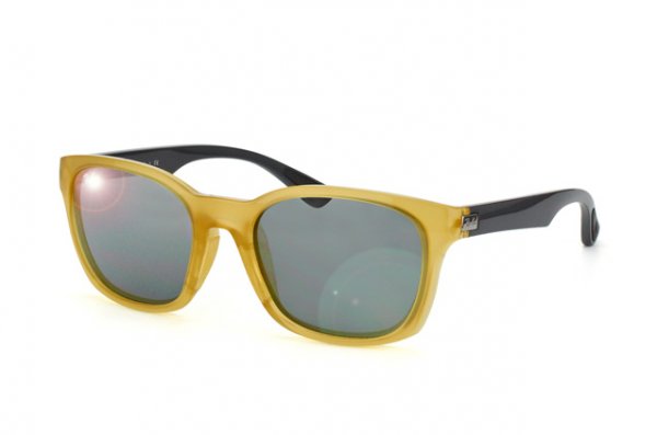   Ray-Ban Highstreet RB4197-6043-6G Honey Grey | Poly. Silver Mirror