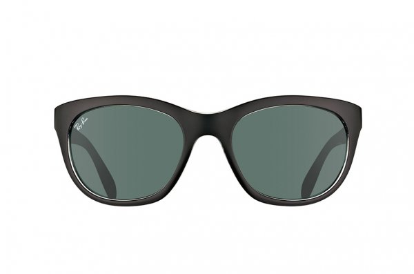   Ray-Ban Highstreet RB4216-6052-71 Matt Black On Crystal | Grey /Green
