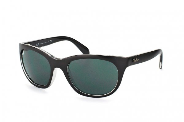   Ray-Ban Highstreet RB4216-6052-71 Matt Black On Crystal | Grey /Green