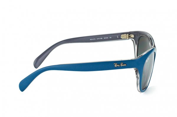   Ray-Ban Highstreet RB4216-6191-88 Matt Blue On Crystal | Gradient Mirror