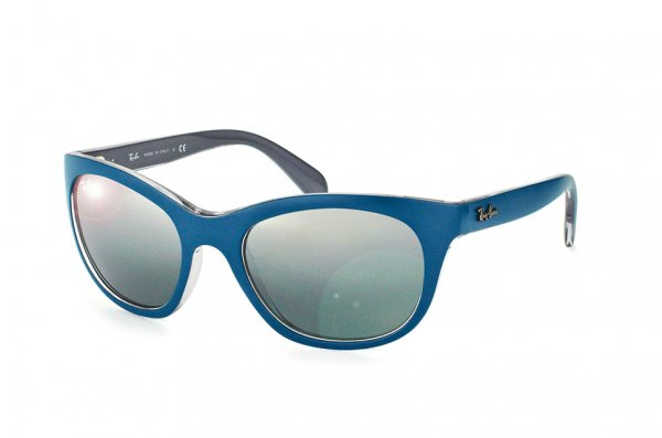   Ray-Ban Highstreet RB4216-6191-88 Matt Blue On Crystal | Gradient Mirror