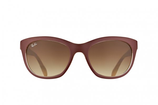  Ray-Ban Highstreet RB4216-6193-13 Matt Aubergine On Beige| Gradient Brown