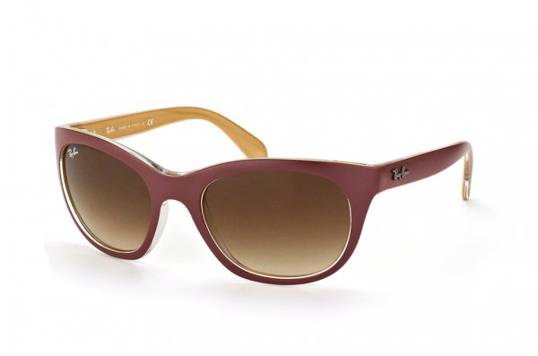   Ray-Ban Highstreet RB4216-6193-13 Matt Aubergine On Beige| Gradient Brown