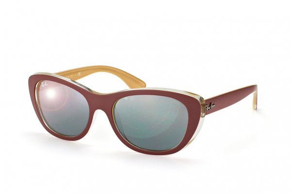   Ray-Ban Highstreet RB4227-6193-88 Dark Red/Light Brown | Grey Mirror Gradient