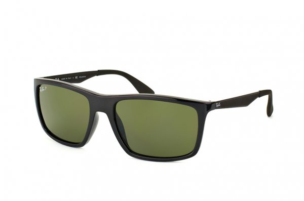   Ray-Ban Highstreet RB4228-601-9A Black | Green/Grey  Polarized