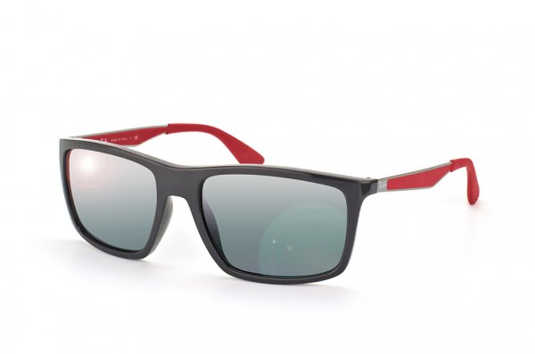   Ray-Ban Highstreet RB4228-6185-88 Black /Red/Grey | Grey Mirror Gradient