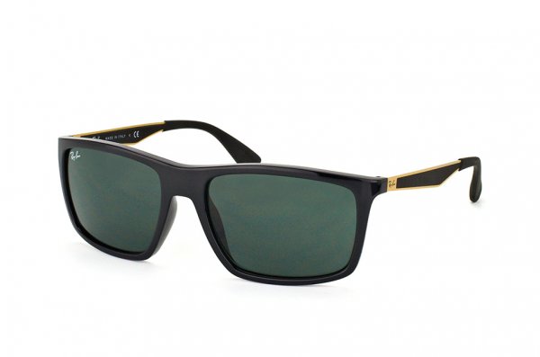   Ray-Ban Highstreet RB4228-6227-71 Black/Gold | Green/Grey  