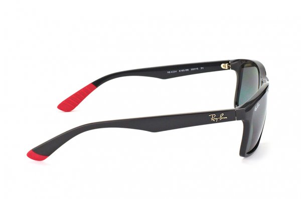   Ray-Ban Highstreet RB4234-6185-88 Black /Red | Poly. Grey Gradient / Silver