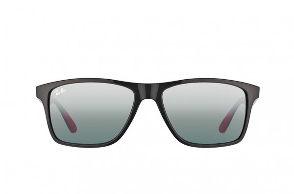   Ray-Ban Highstreet RB4234-6185-88 Black /Red | Poly. Grey Gradient / Silver