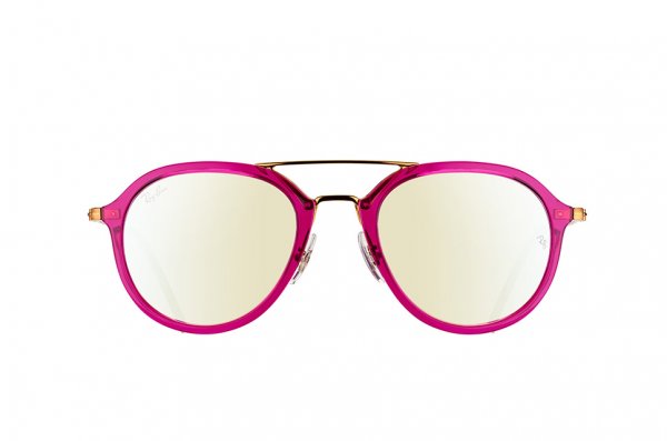   Ray-Ban Highstreet RB4253-6235-9U Arista/Fuchsia | Mirror Yellow