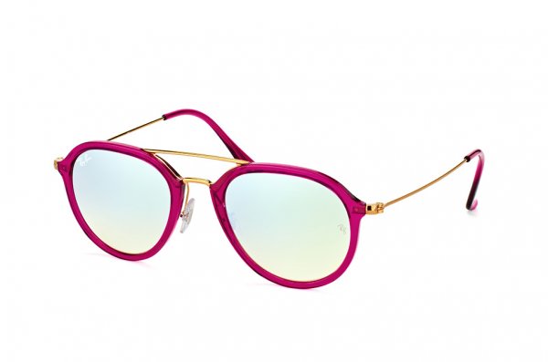  Ray-Ban Highstreet RB4253-6235-9U Arista/Fuchsia | Mirror Yellow