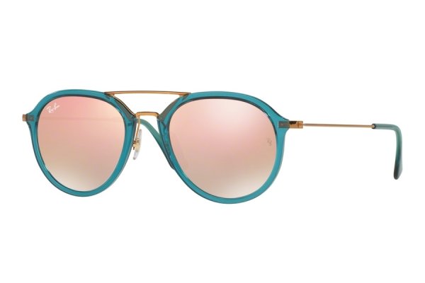   Ray-Ban Highstreet RB4253-6236-7Y Turquoise | Pink Gold Mirror