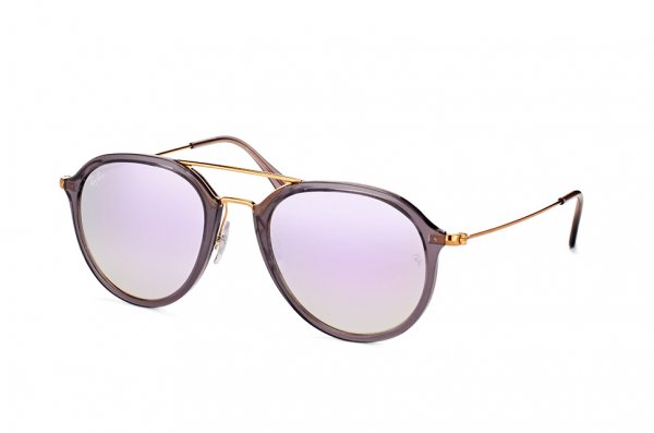   Ray-Ban Highstreet RB4253-6237-7X Dark Violet | Mirror Faded Violet