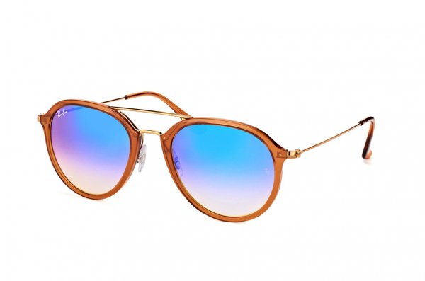   Ray-Ban Highstreet RB4253-6238-8B Brown| Violet Mirror Gradient