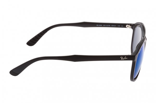   Ray-Ban Highstreet RB4290-601S-55 Matt Black | Blue Mirror