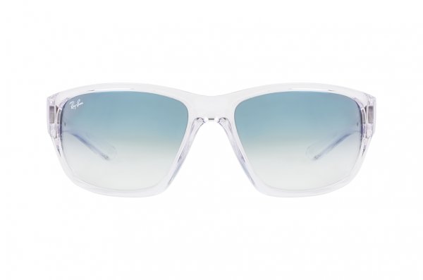   Ray-Ban Highstreet RB4300-6325-3F Transparent White | Light Blue Gradient