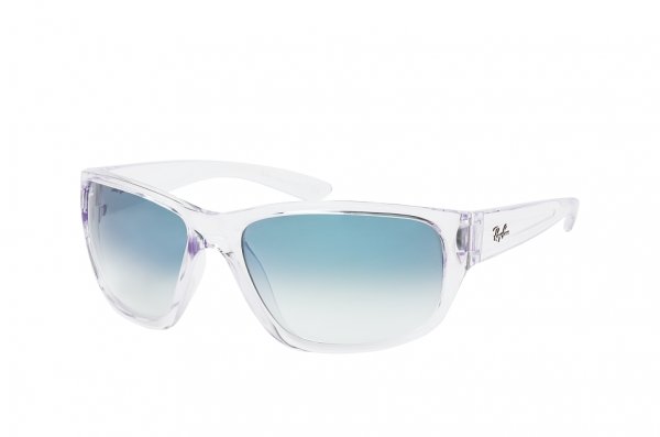   Ray-Ban Highstreet RB4300-6325-3F Transparent White | Light Blue Gradient