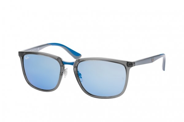   Ray-Ban Highstreet RB4303-6363-55 Vinous/ Grey | Blue Mirror