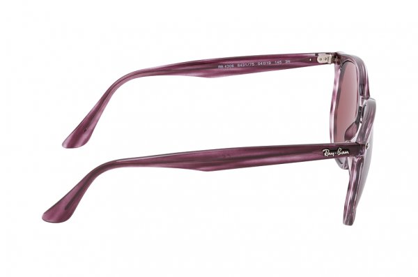   Ray-Ban Highstreet RB4306-6431-75 Striped Vinous | Dark Vinous 