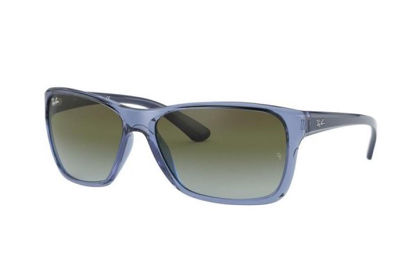   Ray-Ban Highstreet RB4331-6478-4L Transparent Blue | Gradient Green / Grey