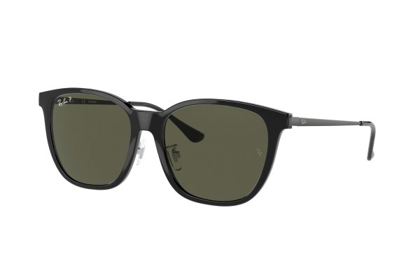   Ray-Ban Highstreet RB4333D-601-9A Black | Natural Green Polarized