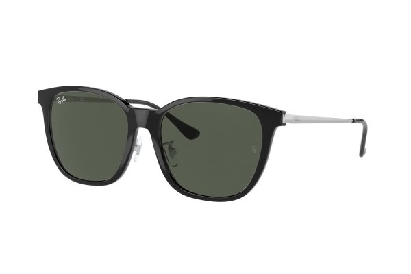   Ray-Ban Highstreet RB4333D-6292-71 Black / Silver | Natural Green