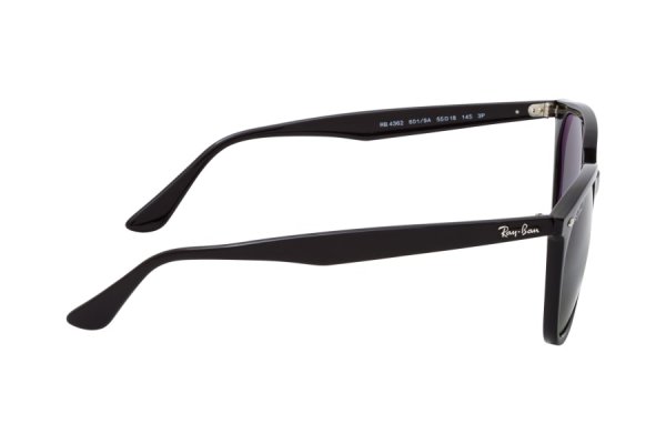   Ray-Ban Highstreet RB4362-601-9A Black | Natural Green Polarized