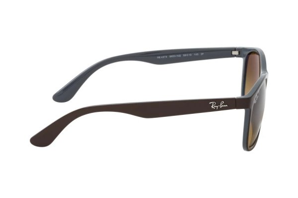   Ray-Ban Highstreet RB4374-6600-M2 Dark Brown | Gradient Brown Polarized