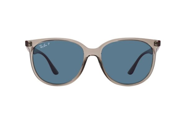   Ray-Ban Highstreet RB4378-6572-2V Transparent Grey  / Vinous | Blue Polarized