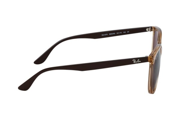   Ray-Ban Highstreet RB4378-6602-5Q Transparent  / Brown | Violet Polarized