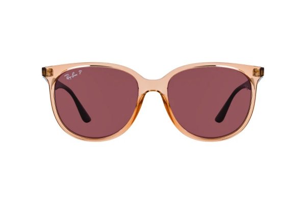   Ray-Ban Highstreet RB4378-6602-5Q Transparent  / Brown | Violet Polarized