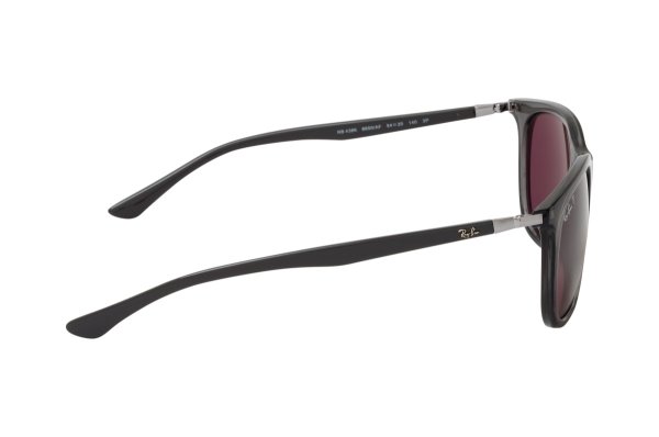   Ray-Ban Highstreet RB4386-6650-AF Transparent Grey | Purple Polarised
