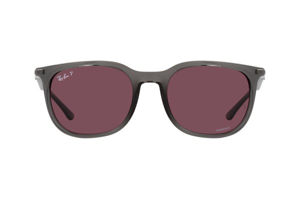   Ray-Ban Highstreet RB4386-6650-AF Transparent Grey | Purple Polarised