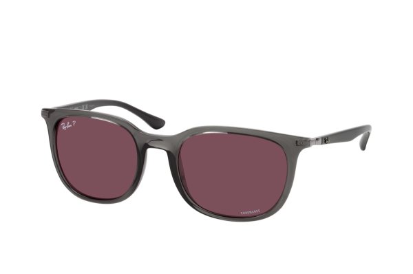   Ray-Ban Highstreet RB4386-6650-AF Transparent Grey | Purple Polarised