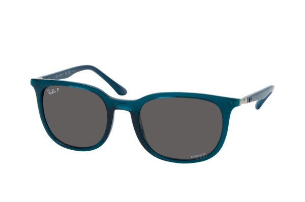   Ray-Ban Highstreet RB4386-6651-K8 Transparent Green | Dark Grey Polarised