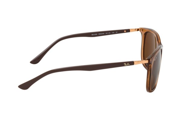   Ray-Ban Highstreet RB4386-6652-AN Transparent Brown | Dark Bron Polarised