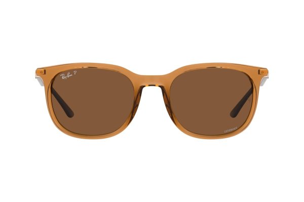   Ray-Ban Highstreet RB4386-6652-AN Transparent Brown | Dark Bron Polarised