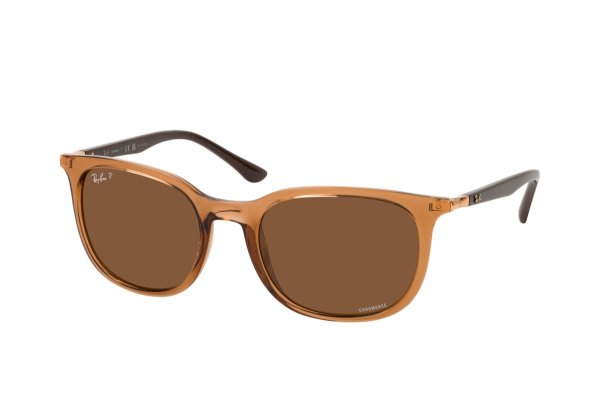   Ray-Ban Highstreet RB4386-6652-AN Transparent Brown | Dark Bron Polarised