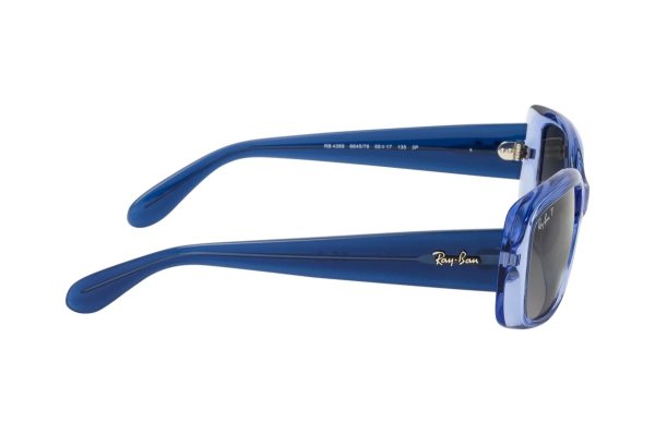   Ray-Ban Highstreet RB4389-6645-78 Transparent / Blue | Dark Blue Gradient Polarized
