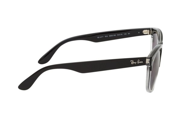   Ray-Ban Iris RB4471-6630-8G Black / Transparent | Gradient Grey